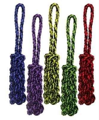 MultiPet - 16” Nuts for Knots™ Rope Tug w/ Braided Stick - Wiggles And Barks