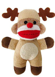 Jingle Holiday Baby Sock Monkey by Lulubelles Power Plush - Wiggles And Barks