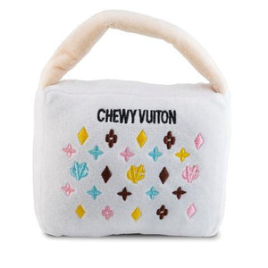 White Chewy Vuiton Handbag - Wiggles And Barks