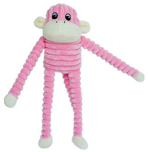 Zippy Paws - Spencer the Crinkle Monkey Small Pink - Wiggles And Barks