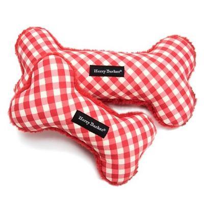 Gingham Bone Toy - Wiggles And Barks