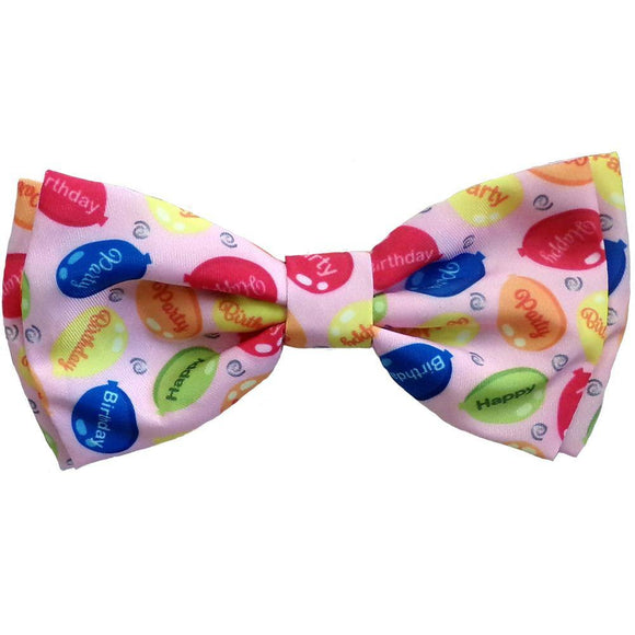 Party Time Pink Bow Tie by Huxley & Kent - Wiggles And Barks